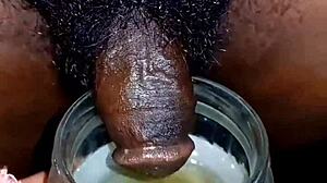 Micro penis sissy pissing all over different spots! 😳