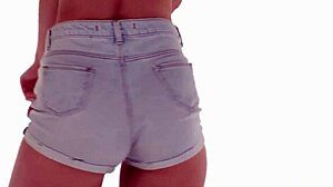 sexy tight jean shorts ass shaking asmr 😍