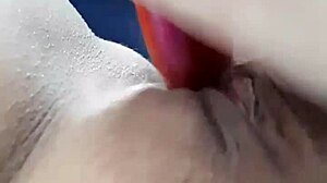 Amateur Teen 18+ INTENSELY MASTURBATES With Dildo On Her Pussy