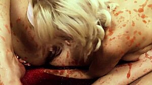 sapphic video with lou lou and christine love two sluts licking smooth blonde pussies wet and gaping