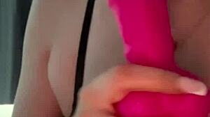 the horny british girlfriend squirts with her toys in a real experience