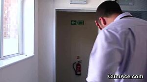 Spicy peach feels intense pleasure from facial cumshots