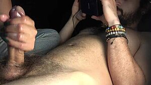 Great Angle For Enjoying A Good Handjob From Beautiful Hands With Long And Sexy Green Nails