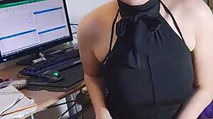 zaramontoyareal plays a naughty secretary, getting super hot and wild in doggystyle action.