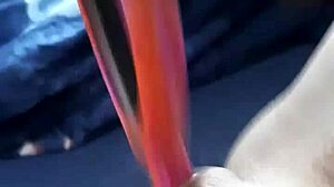 Amateur Teen 18+ INTENSELY MASTURBATES With Dildo On Her Pussy