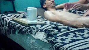 Sensual Massage Brings Medium Pleasure to Skinny Boy, Intimate and Teasing