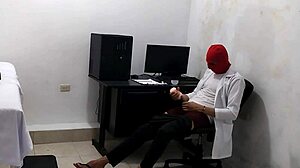 perverted doctor masturbates after treating cute patient in hospital