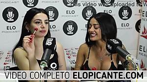 Bisexual Lesbians Kissing And Playing With Lollipop