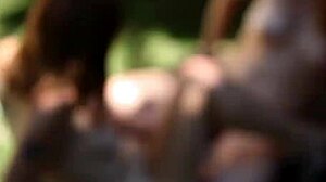 Violet Monroe and Sovereign Syre, horny lesbians with hairy pussies, engage in kinky kissing and licking.