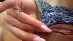 Beautiful latina solo enjoys new lingerie with toys in mexican setting