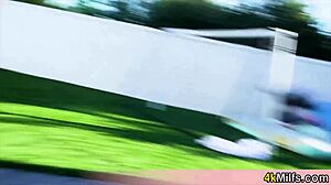 sporty golddigger stepmom gets her first taboo fuck and loves it hard