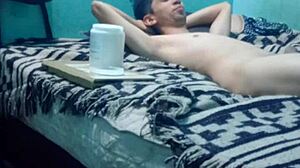 Sensual Massage Brings Medium Pleasure to Skinny Boy, Intimate and Teasing