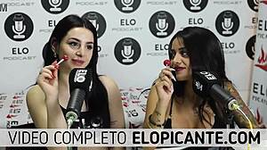 Bisexual Lesbians Kissing And Playing With Lollipop