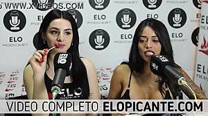 Bisexual Lesbians Kissing And Playing With Lollipop