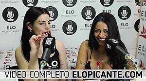 Bisexual Lesbians Kissing And Playing With Lollipop