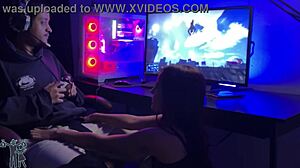 Wife competes in Spider-Man 2 game