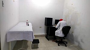 perverted doctor masturbates after treating cute patient in hospital