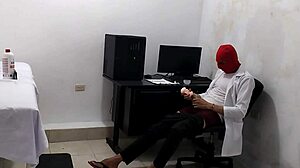 perverted doctor masturbates after treating cute patient in hospital