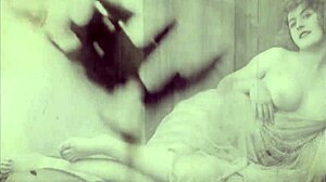 Vintage Erotic Illustration Of Hairy Antique Lesbian Scenes.