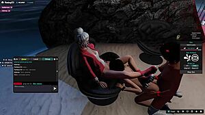 Shemale Uses Strapon On Lesbian Partner For Licking Action