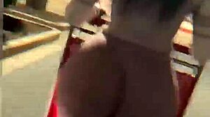 Phat black asses shaking in the ghetto streets out and about