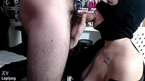 my argentine stepsister gives me a nice oral with my hard penis