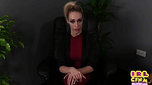 Milf sucks and jerks cock in pov cfnm closeup.