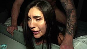 Her tight pussy isn't used to rough entry without lube, but I'll teach her quickly!