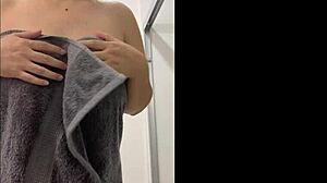 this latina wife strips naked on camera and showers while riding hard in taboo action