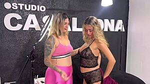 Pregnant woman tattoos pussy, begs for ass fuck!