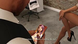 The office slut engages in wild sex adventures.