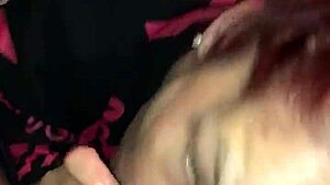 Sucking that big black monster cock.