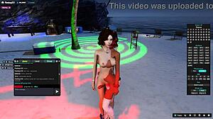 Shemale Uses Strapon On Lesbian Partner For Licking Action