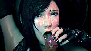 I saw dat brunette take a huge cumshot on her big titz