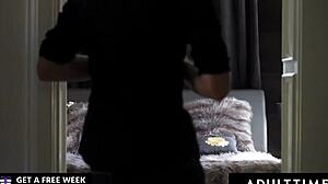 adult time - russian blondie carolina savage gobbles up cock after wet anal sex