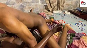 Ebony girl bent over in homemade pounding scene