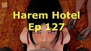 Exploring the harem hotel in episode 127 of the game.