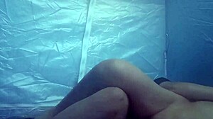 Fucking stepsister in camping tent with ripped clothes