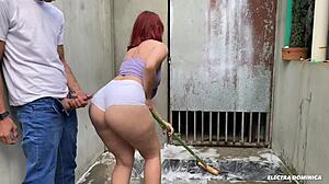 I Went Crazy Watching That Latina Brazilian Prostitute Twerk Provocatively in POV Voyeur