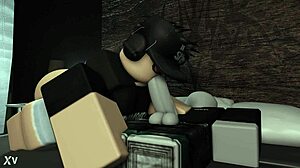 roblox girl sneaks fun with boyfriend's cock while he sleeps in bedroom