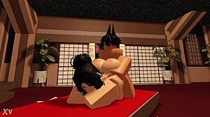 Roblox Fantasy with Hot Japanese Elf MILF in Steamy Action