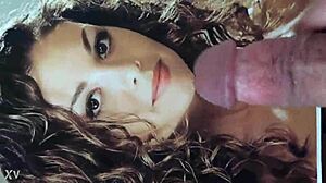 she's a lesbian but loves cum on her face - cum please?