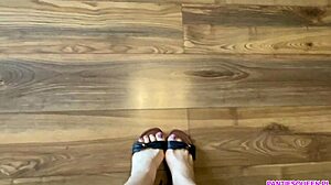 Steamy Couple Session as Teen Helps Stepbrother Cum with Feet. It's a Wild Fetish Ride!