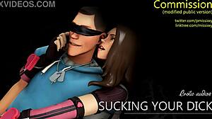 Big ass blondie masseuse sucks dick and makes customer cum during wet massage