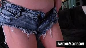 Petite Dixie Lynn Jerks Off Big Cock In POV, Cheating With Tattoo And Facial Cumshot