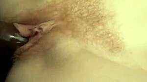 sexy hottie barbara babeurre with hairy beaver plays with toys and gets creampie from monster cock in interracial fun