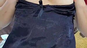 Hot redhead Latina plays with dildo for anal fun