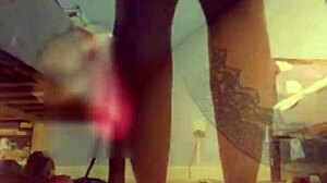 ebony milf strip tease and deepthroat preview, she teases