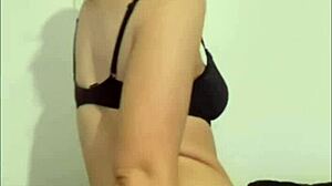 young british girlfriend using toys on webcam