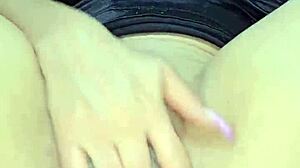 Hot redhead Latina plays with dildo for anal fun